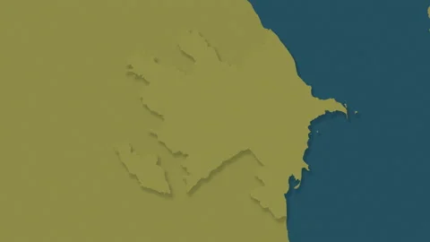Azerbaijan map - drive. Shadow. Pattern. Stock Footage 147454447