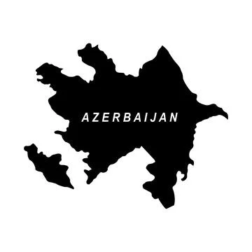 Azerbaijan map icon design Stock Illustration