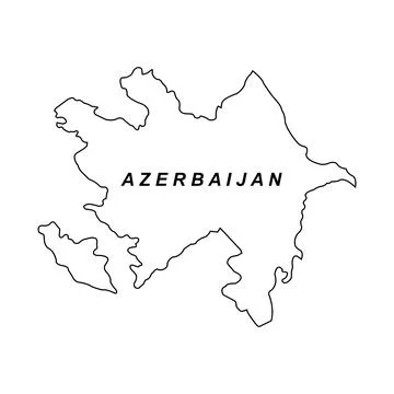 Azerbaijan map icon design Stock Illustration