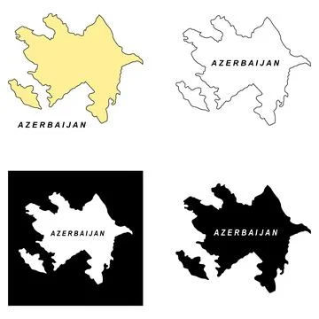 Azerbaijan map icon Stock Illustration