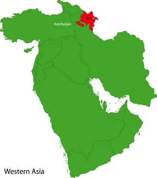 Azerbaijan map Stock Illustration