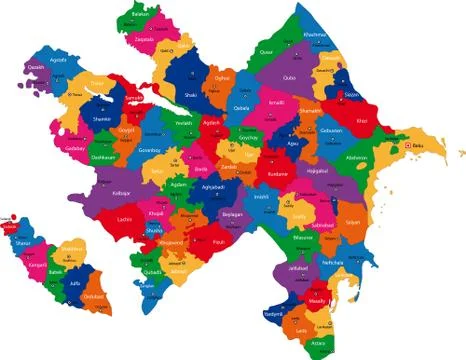 Azerbaijan map Stock Illustration