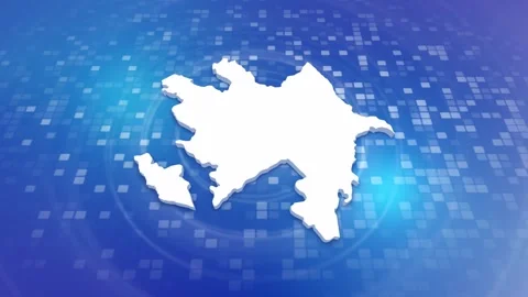 Azerbaijan Map Intro Stock Footage 247909772