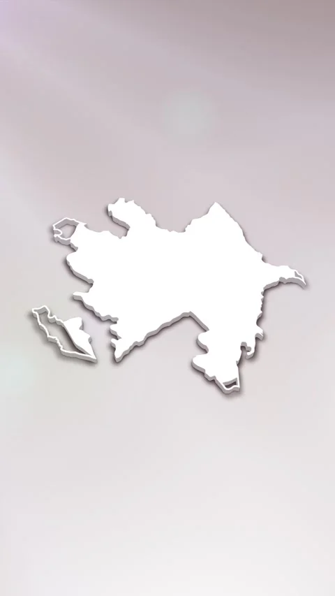 Azerbaijan Map Intro 库存影片 261659235