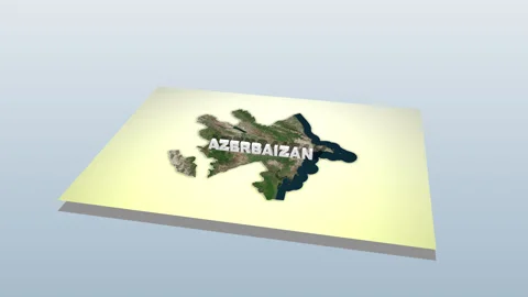 Azerbaijan Map Unfolding Stock Footage 284500778