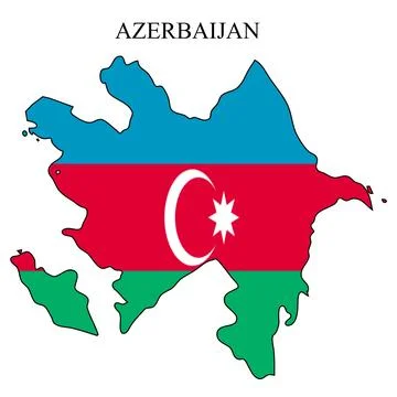 Azerbaijan map vector illustration. Global economy. Stock Illustration