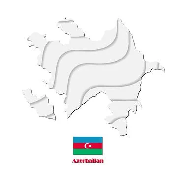 Azerbaijan map on white background. vector illustration. Stock Illustration