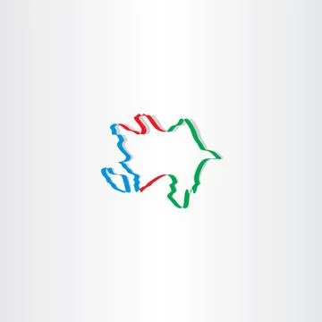 Azerbaijan vector icon map Stock Illustration