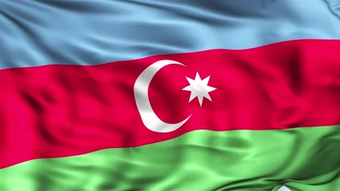 Azerbaijan Waving Flag Background Stock Footage 204132217