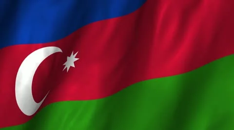 Azerbaijan Waving Flag Stock Footage 12239420