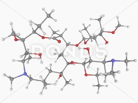 Azithromycin drug molecule Stock Illustration