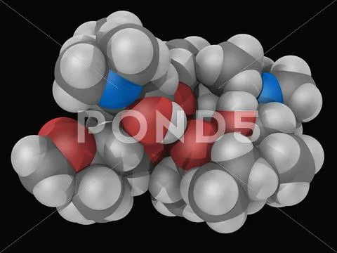Azithromycin drug molecule Stock Illustration