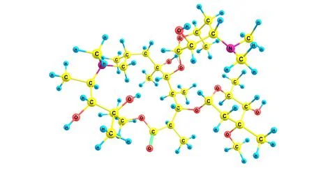 Azithromycin molecular structure isolated on white Stock Illustration