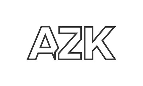 AZK logo design template with strong and modern bold text. Initial based ve.. 库存插图