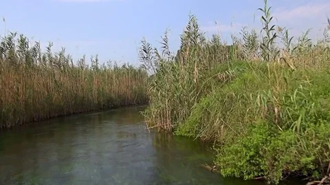 Azmak River in the town Akyaka Stock Footage 70044309