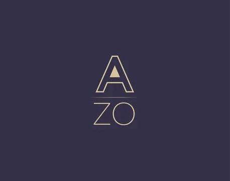 AZO letter logo design modern minimalist vector images Stock Illustration