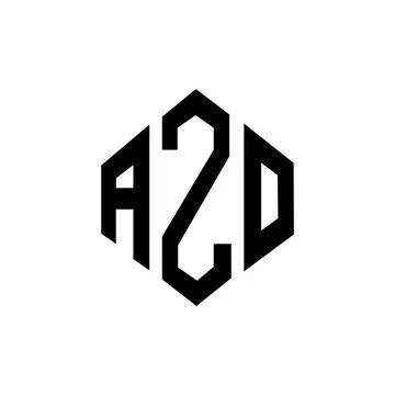 AZO letter logo design with polygon shape. AZO polygon and cube shape logo .. Stock Illustration