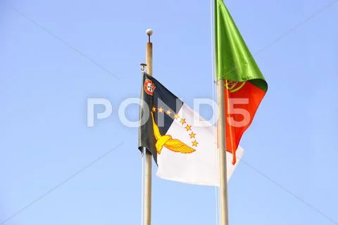 Azorean flag Stock Photos