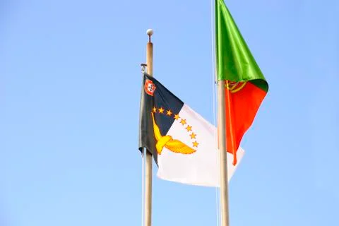 Azorean flag Stock Photos