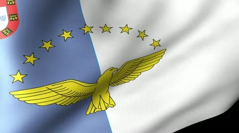 Azores Flag Waving Stock Footage 12204158