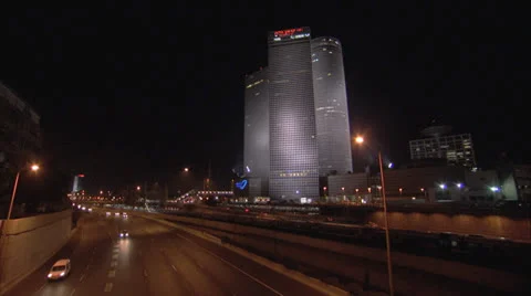 Azrieli night Stock Footage 25135748