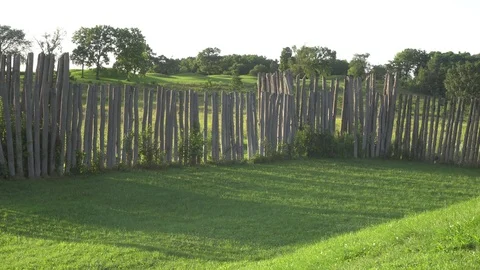 Aztalan State Park Stockade Vídeos de archivo 114212087