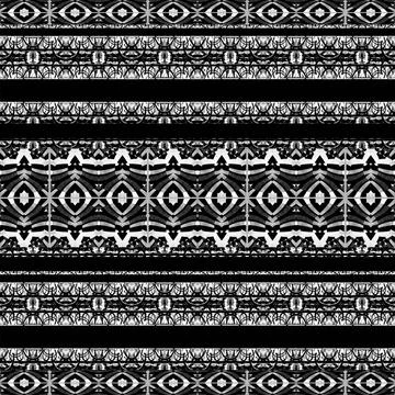 Aztec Boho Stripe Seamless Pattern Aztec boho style horizontal stripes sea... Stock Photos