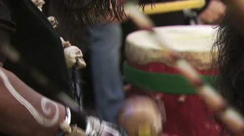 Aztec drums being played Stockbeeldmateriaal 19119110