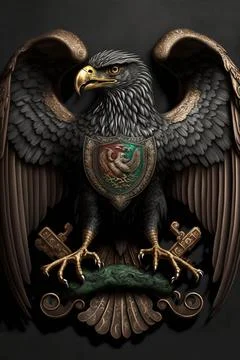 Aztec Eagle Mexican Eagle Stock Illustration