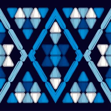 Aztec elements. Mosaic with geometric shapes. Stockillustratie