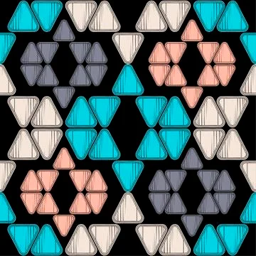 Aztec elements. Mosaic with geometric shapes. Stock Illustration