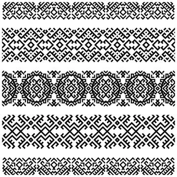 Aztec ethnic design. Native Seamless pattern ethnic tile vector illustration. Stock Illustration