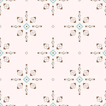 Aztec ethnic seamless pattern with cute ornament. Simple native American tribal Stock Illustration