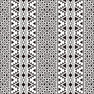 Aztec ethnic seamless pattern design Stock Illustration