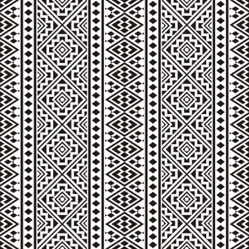 Aztec ethnic seamless pattern design Stock Illustration