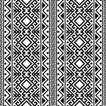 Aztec ethnic seamless pattern design Illustrazione stock