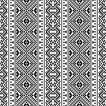 Aztec ethnic seamless pattern design Stock Illustration