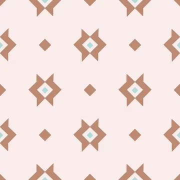 Aztec ethnic seamless pattern. Simple brawn native American tribal illustration Stock Illustration