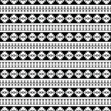 Aztec ethnic seamless stripe pattern vector illustration. Abstract tribal art. Stock Illustration