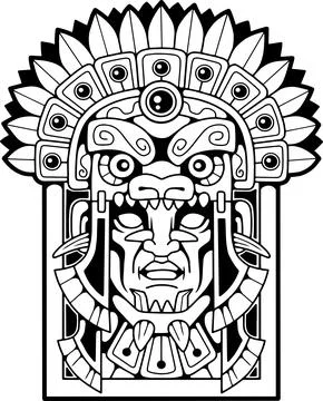 Aztec God Illustrazione stock