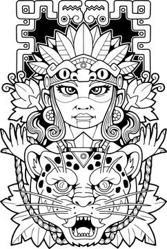 Aztec goddess Stock Illustration