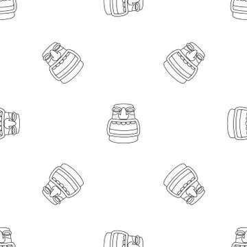 Aztec idol pattern seamless vector Stock Illustration