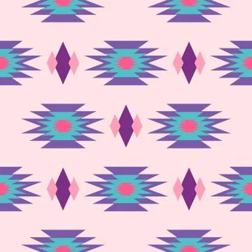 Aztec indian geometric seamless pattern Stock Illustration