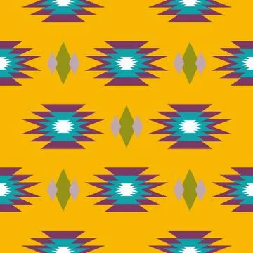 Aztec indian geometric seamless pattern Stock Illustration