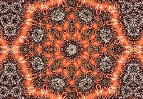 Aztec kaleidoscope abstract Stock Illustration