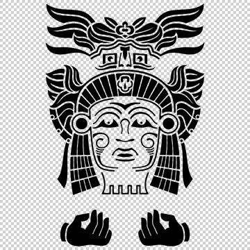 Aztec mask Stock Illustration