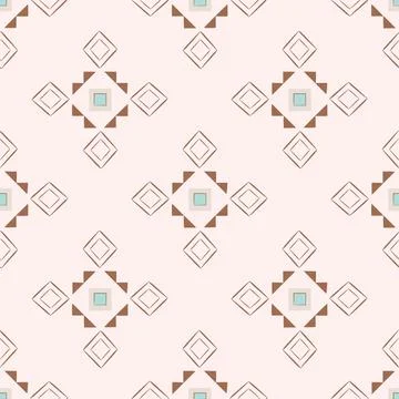 Aztec, mexican ethnic seamless pattern. Simple native American tribal checkered Stock Illustration