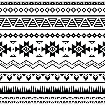 Aztec mexican seamless pattern Stock Illustration