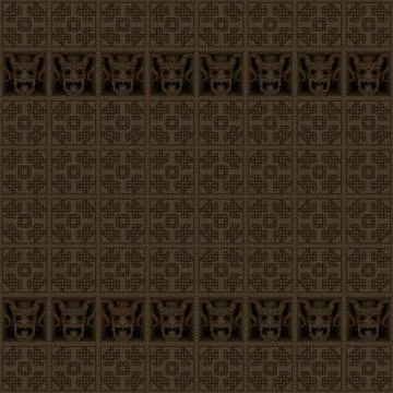 Aztec mythology backgrounds Stock Illustration
