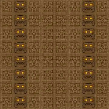Aztec mythology backgrounds Stock Illustration